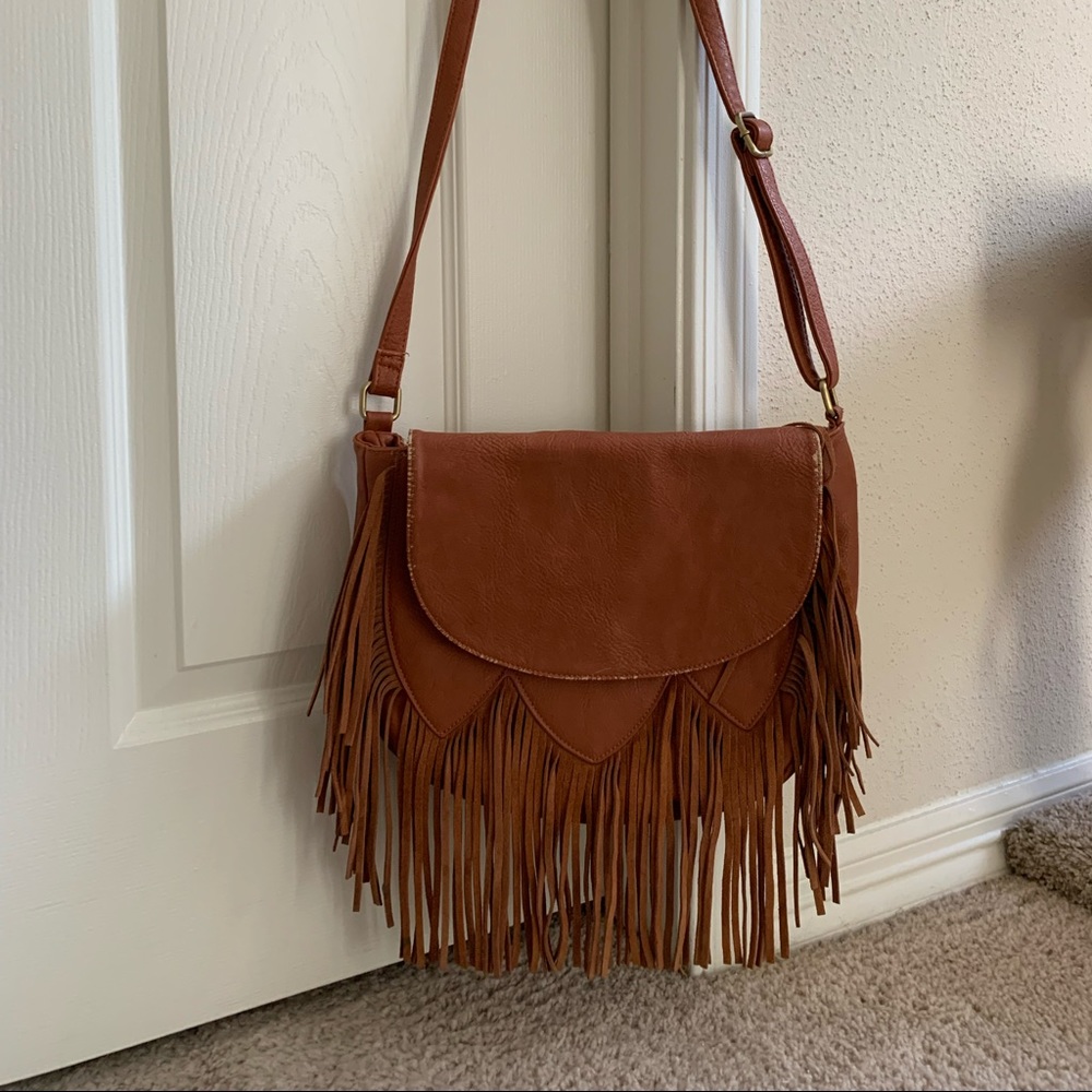 Brown Leather crossbody